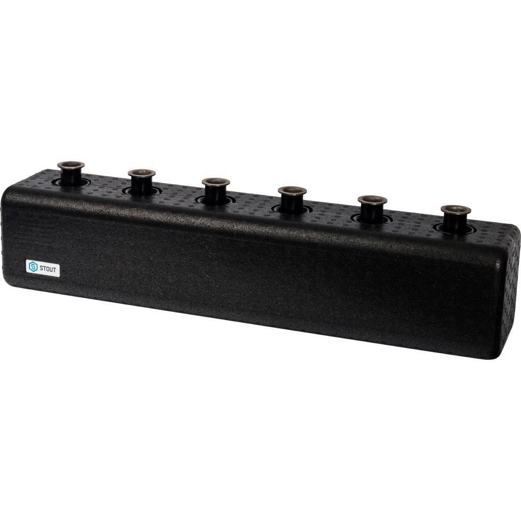 STOUT SDG-0018 Стальной распределительный коллектор 3 отопительных контура с гидравлическим разделителем DN 25 SDG-0018-004003