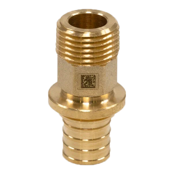 Муфта для PE-X труб аксиальная латунь Дн 25х1/2" НР MX Рехау 11097091001 129-9563 Ду 25 мм