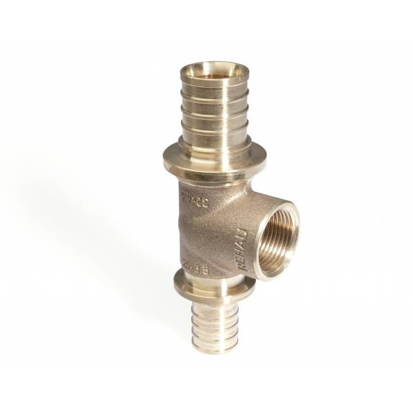 Тройник для PE-X бронза Дн 32х3/4"х25 ВР RAUTITAN RX Rehau 13660241001 (11390111002) Ду 32 мм