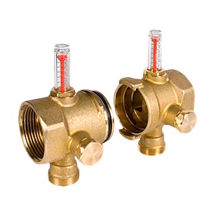 Элемент коллектора модульный латунь DN 32 1" байонетное соединение/ВР на 1 вых НР под адаптер с базой 18мм с расходомером R53MT Giacomini R53MTY006 040-2913