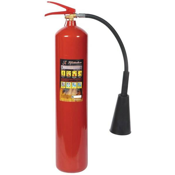 Огнетушитель углекислотный ОУ-5 ВСЕ (бесшовная труба) Ярпожинвест 016-3539