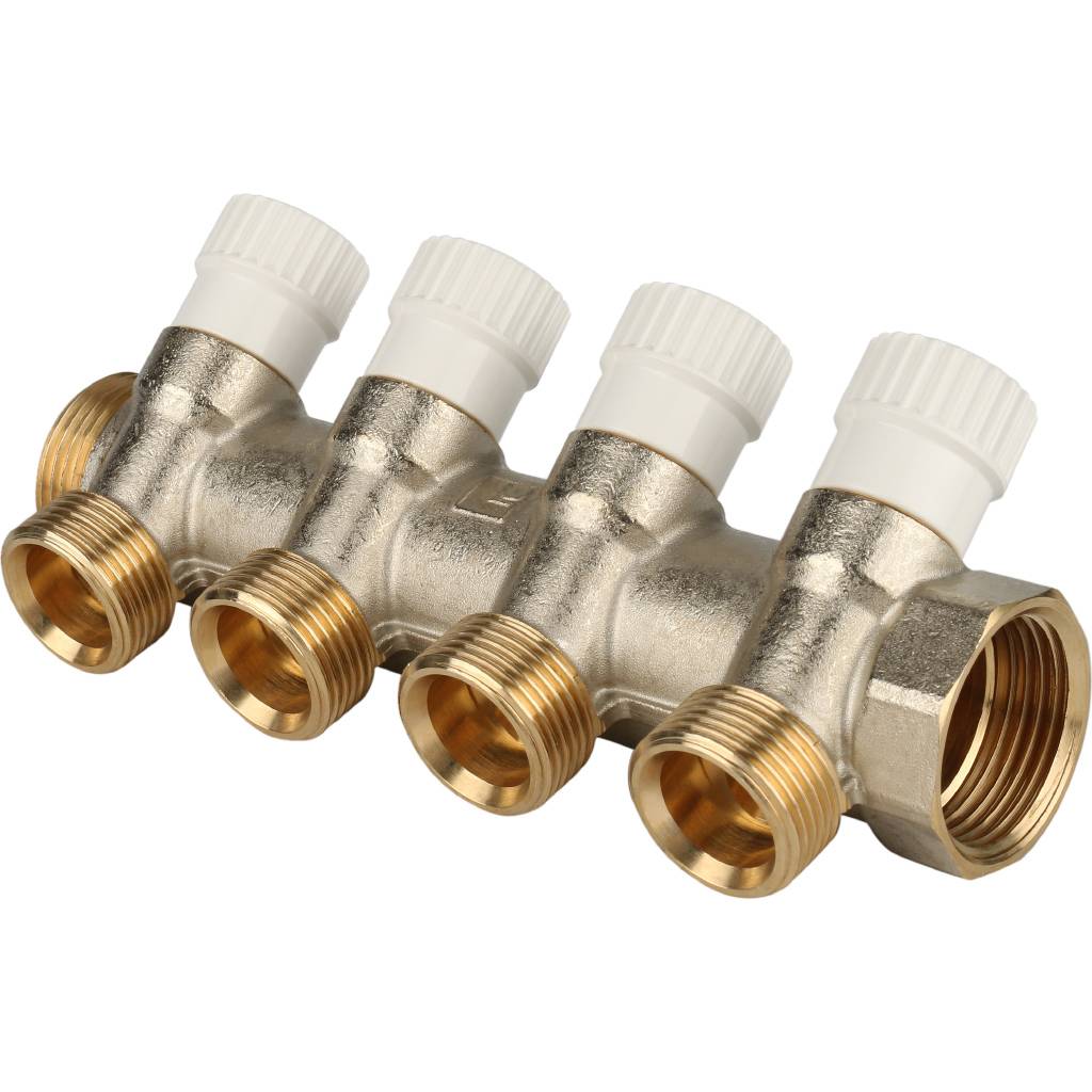 STOUT Коллектор распределительный 1", 4 отвода 3/4"ЕК SMB 6851 013404