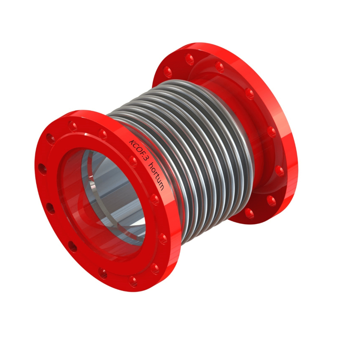 Компенсатор сильфонный осевой многослойный б/кожуха с внутренним экраном сталь нерж КСОF.3 Ду 50 Ру16 фл поворотный (фл сталь) L=180мм Hortum 0070050-060 сжатие/растяжение 30/30 мм 033-2434