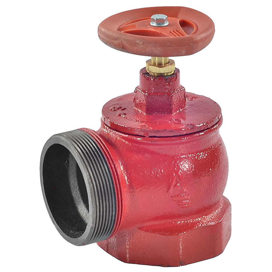 Клапан пожарный чугун угловой 90 гр КПЧМ 65-1 Ду 65 1,6 МПа муфта-цапка Апогей 110031 016-0231 Ду 65 мм