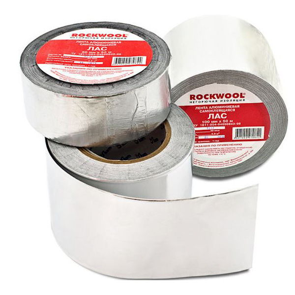 Лента армированная алюминиевая ЛАС-А 50мм х 50м самоклеящаяся ROCKWOOL 70122