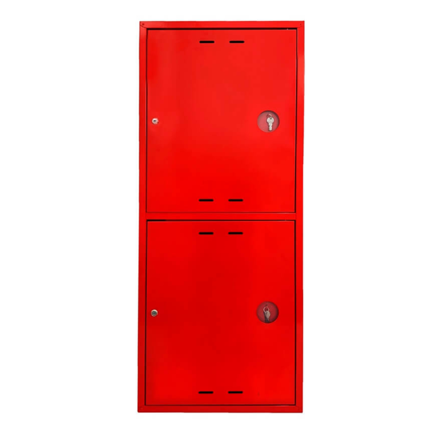 Шкаф пожарный встроенный закрытый ШПК 320-21 ВЗК с замком 1345х600х230 красный ФАЭКС 016-1537