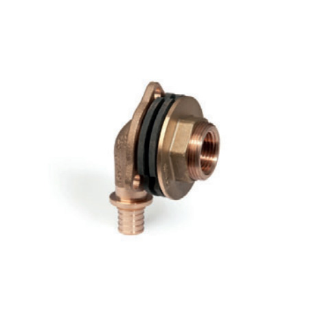 Водорозетка для PE-X бронза Дн 16х1/2" НР L=35мм для ДСП RAUTITAN RX+ Rehau 14564191001 Ду 16 мм