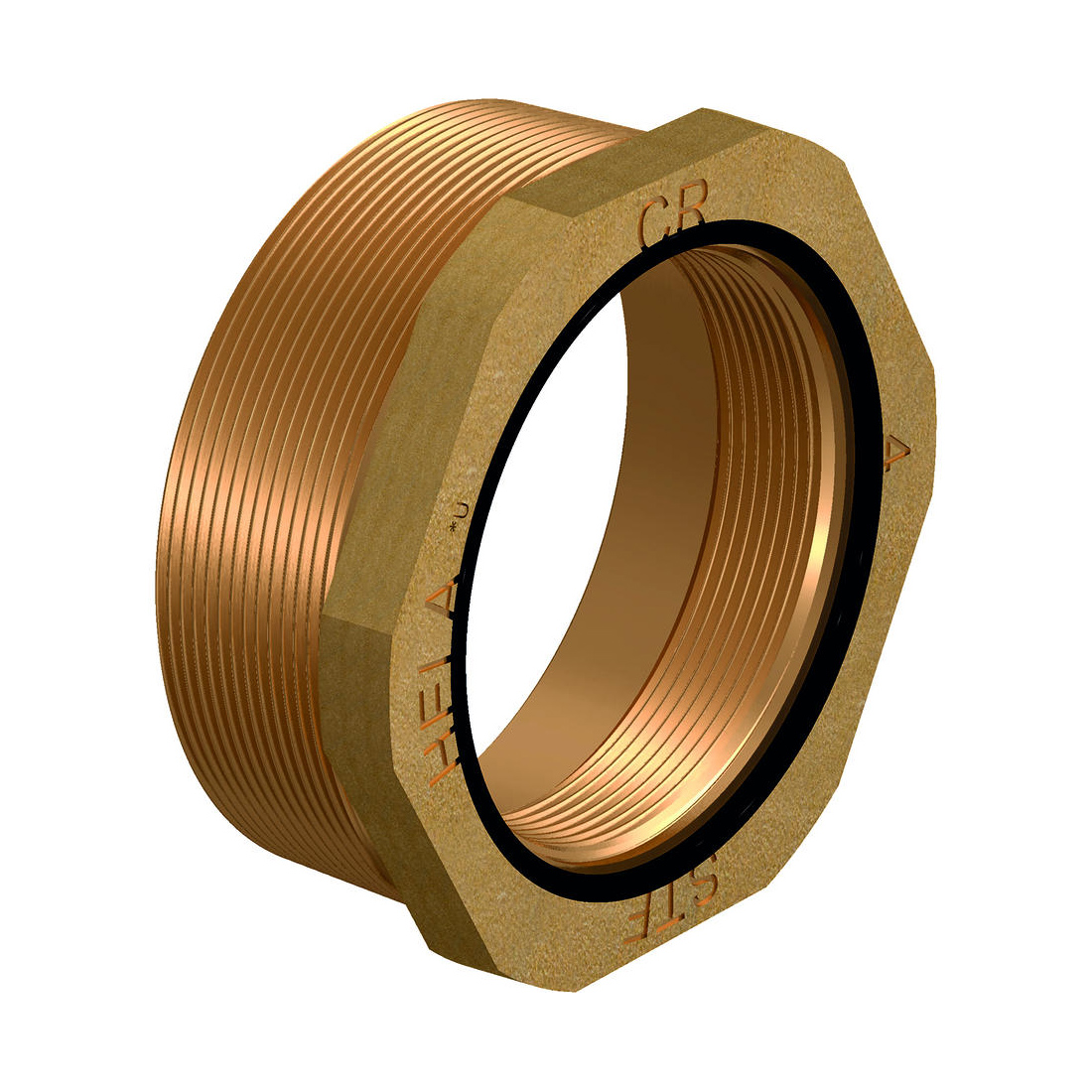 Переходник латунный с одним резиновыми уплотнительным кольцом, НР/ВР, Uponor 1078369