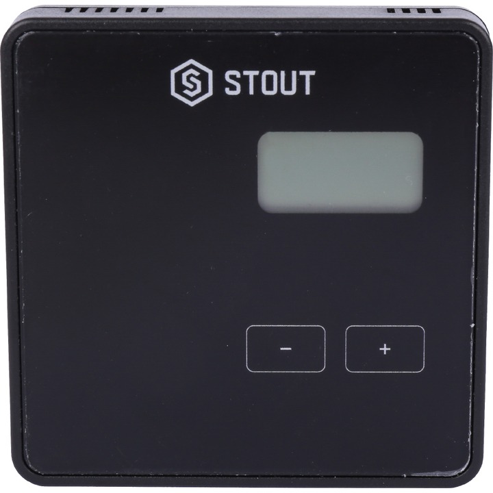 STOUT Проводной комнатный регулятор R-10b, чёрный STE-0101-008000