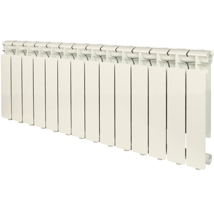 STOUT Bravo 350 14 секций радиатор алюминиевый боковое подключение RAL9010 SHT-0001-003015