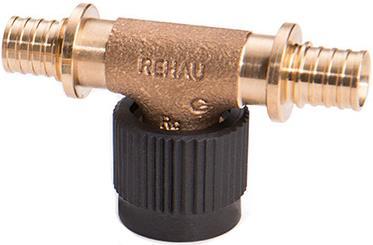 Тройник переходной для PE-X бронза Дн 16хMeplaFixх16 RAUTITAN RX Rehau 13662881001 Ду 16 мм