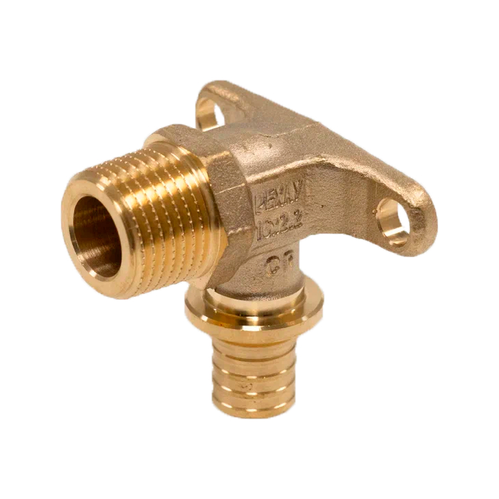 Водорозетка для PE-X труб аксиальная латунь Дн 16х1/2" НР MX Рехау 11097211001 129-9546 Ду 16 мм