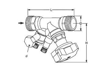 Балансировочный клапан STADA Tour Andersson TA с наружной резьбой и с дренажем Ду 10/09,15/14, 20, 25, 32, 40, 50. мм