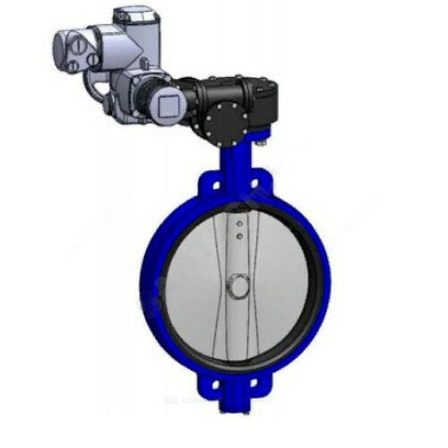 Затвор дисковый поворотный чугун VPE4448-U04EP Ду 350 Ру16 межфл с эл/приводом AUMA SA 07.2 400В диск чугун манжета EPDM Tecofi VPE4448-U04EP0350 Ду 350 мм
