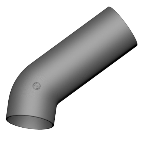 45° Отвод S-KML с удлиненной (250 мм) стороной DN 80 22082 Ду 80 мм