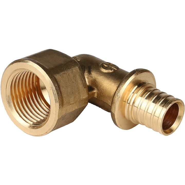 STOUT Угольник-переходник с внутренней резьбой 16xG 1/2" для труб из сшитого полиэтилена аксиальный SPX-0001-001622