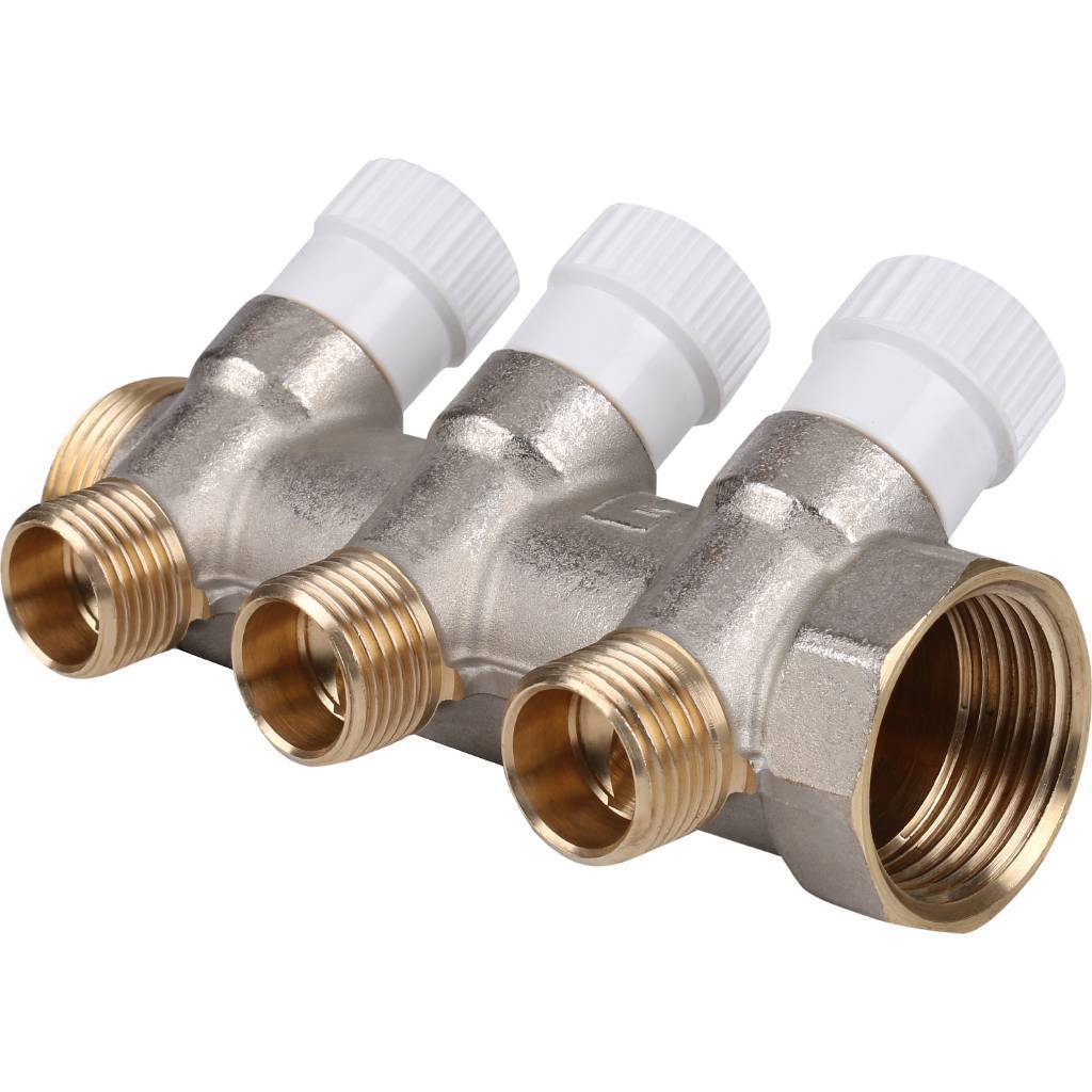 STOUT Коллектор распределительный 1", 3 отвода 1/2" SMB 6851 011203