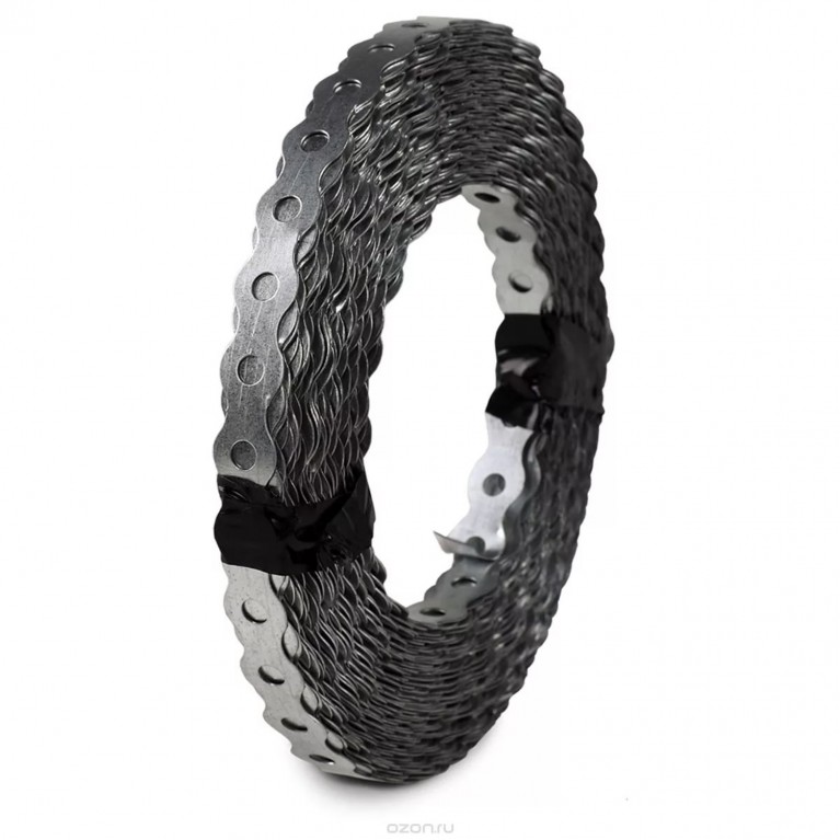 Лента бандажная стальная ЛС-2 19х0,9х30 перфорированная ("волнистая") ROCKWOOL 218962