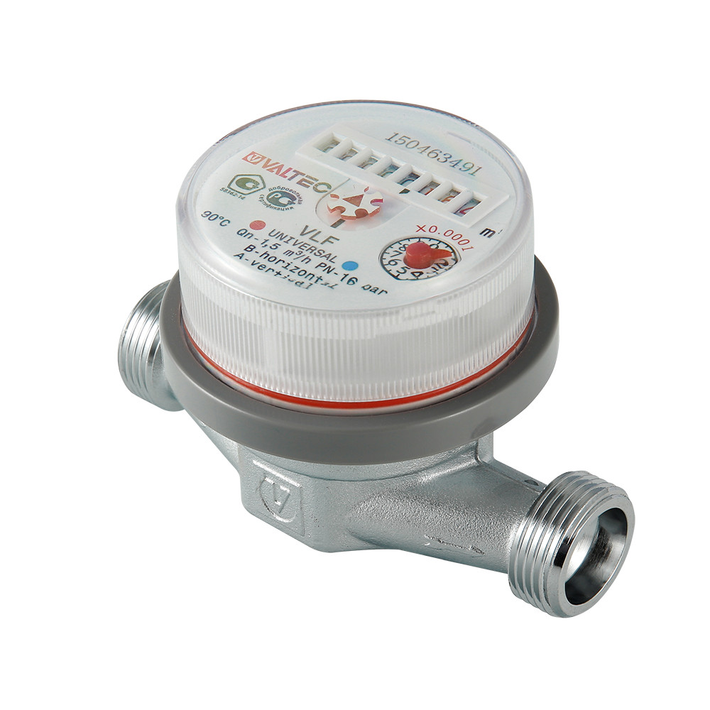 Водосчетчик универсальный (новый) без сгонов VALTEC VLF-15U-L.80