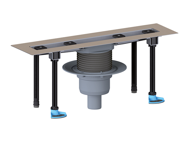 Вертикальный душевой лоток для линейного отведения воды HL50FV.0/80 Ду DN50 мм