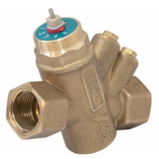 Клапан балансировочный автомат латунь R206AM Ду 15 Ру25 ВР без ниппелей Giacomini R206AY053 022-2376 Ду 15 мм