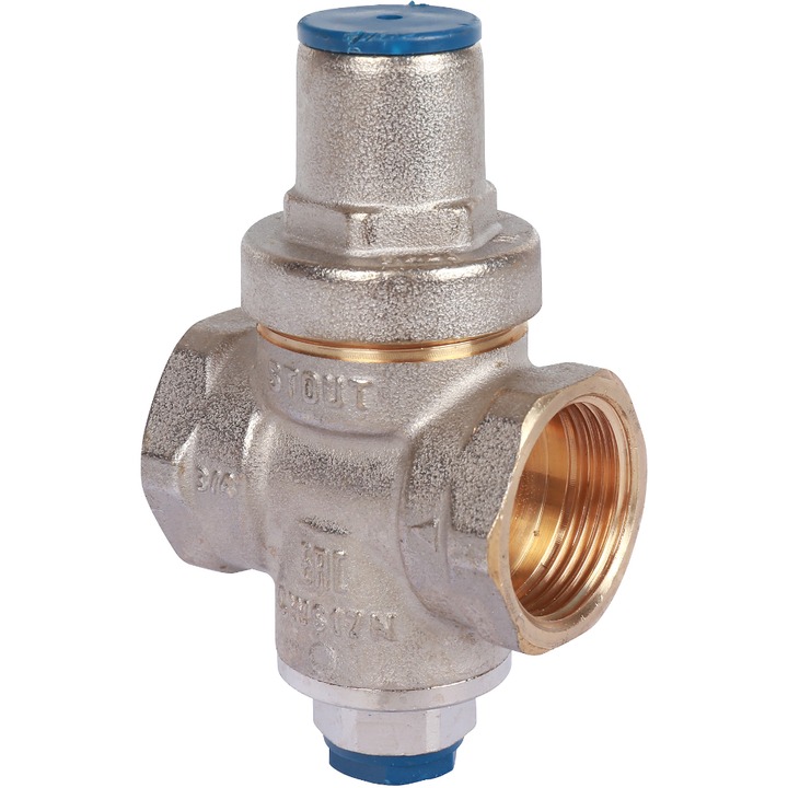 STOUT Редуктор давления PN16 вн/вн 3/4" с выходом под манометр SVS-1010-000020