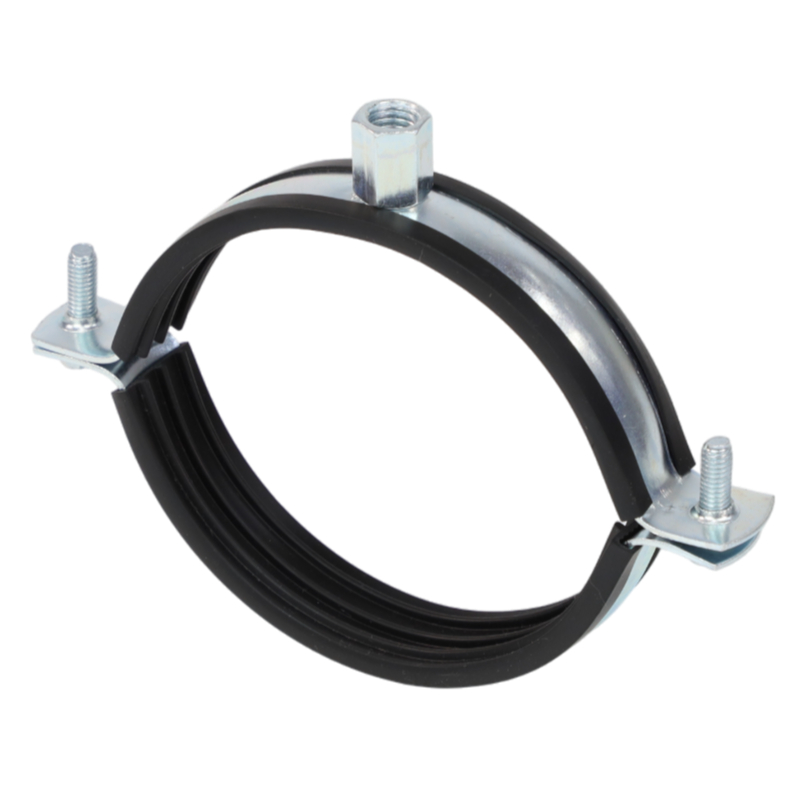 Хомут крепежный сталь оц с резиновой прокладкой Дн 20-25 (1/2") М8/М10 б/к 3011 Strongman 013-0311