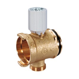 Элемент коллектора модульный латунь DN 32 байонетное соединение на 1 вых 3/4" НР под евроконус с термостатическим клапаном R53VM Giacomini R53VMY106 040-2918