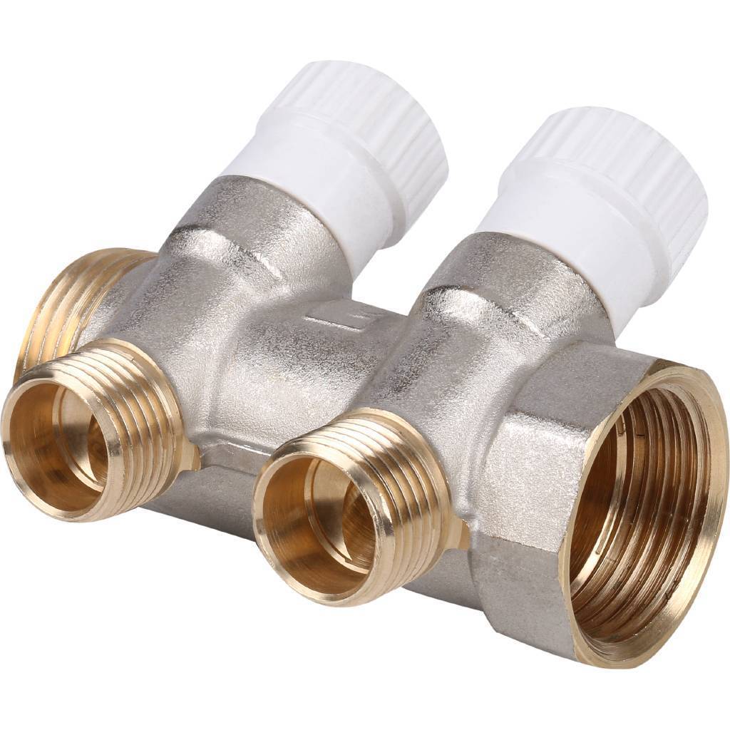 STOUT Коллектор распределительный 1", 2 отвода 1/2" SMB 6851 011202