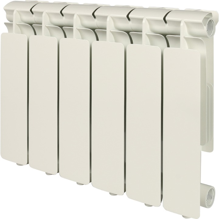 STOUT Bravo 350 6 секций радиатор алюминиевый боковое подключение RAL9010 SHT-0001-003015