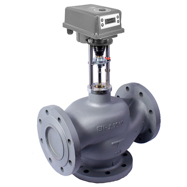 Клапан регулирующий трехходовой НКТР с ЭИМ НЭП-228М DN65 PN16 WhiteNord Ду 65 мм мм