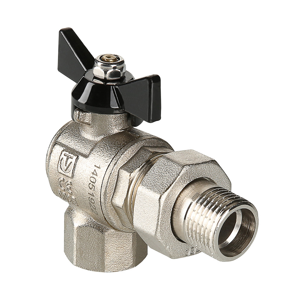 Кран шаровой усиленный VALTEC PERFECT угловой с полусгоном VT.328.N.05