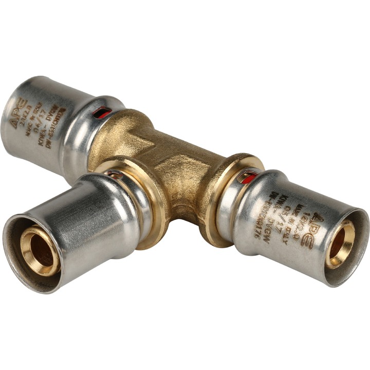 STOUT Тройник переходной 20х16х16 для металлопластиковых труб прессовой SPM-0001-101620