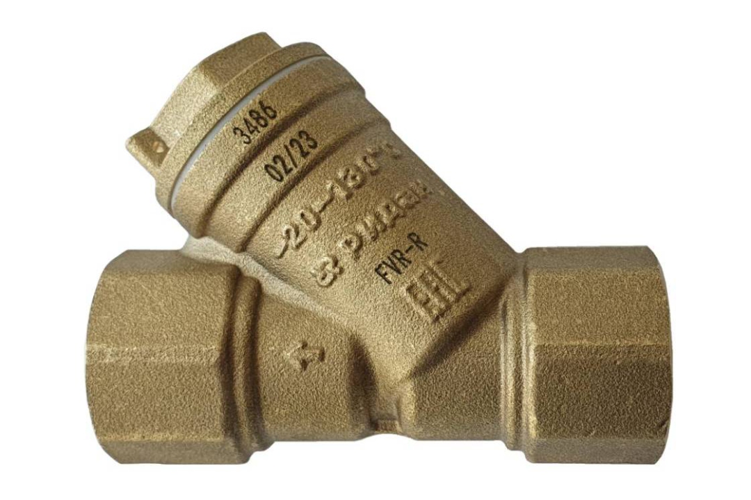 Ридан FVR-R 065B8335R — Фильтр сетчатый с пробкой DN15, PN25, Т от -20 °С...130 °С; материал корпуса латунь CW602N Ду 15 мм