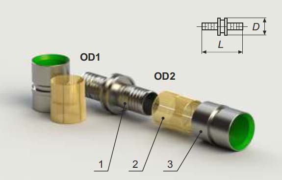 Пресс-муфта с ПВ нерж. 160 Изопрофлекс 115-0803