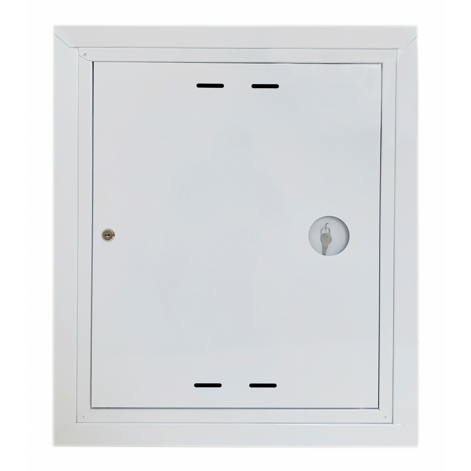 Шкаф пожарный встроенный закрытый ШПК 310 ВЗБ универсальный с замком 730х620х230 белый ФАЭКС 016-1471