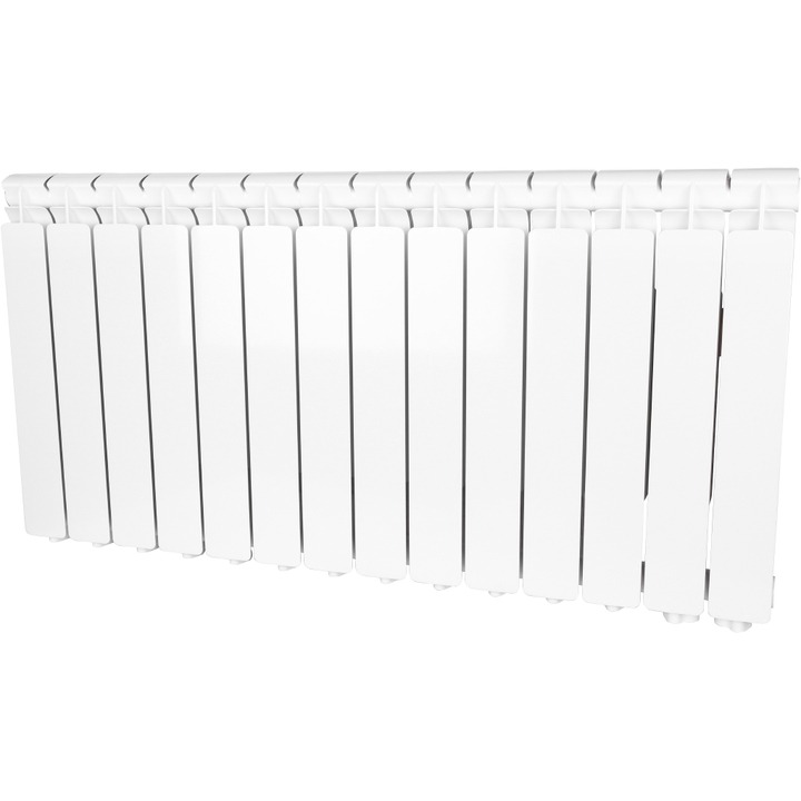 STOUT Bravo 500 14 секции радиатор алюминиевый нижнее правое подключение (белый RAL 9010) SRB-0110-050004