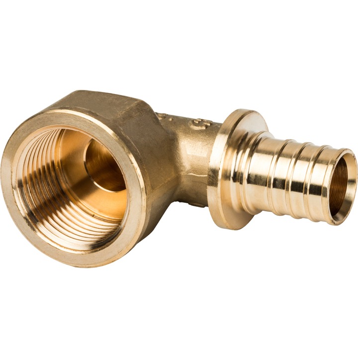 STOUT Угольник-переходник с внутренней резьбой 25xG 3/4" для труб из сшитого полиэтилена аксиальный SFA-0031-000032