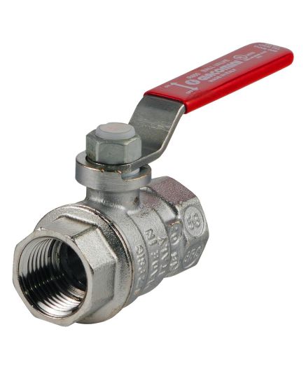 Кран шаровой латунь хром R850 Ду 100 Ру28 ВР полнопроходной рычаг Giacomini R850X031 Ду 100 мм