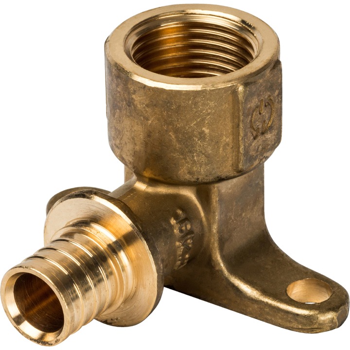 STOUT Угольник настенный с креплением 16xRp 1/2" для труб из сшитого полиэтилена аксиальный SPX-0001-001622