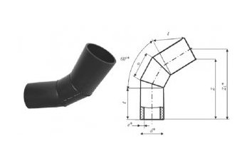 Отвод из ПЭ сварной 60гр