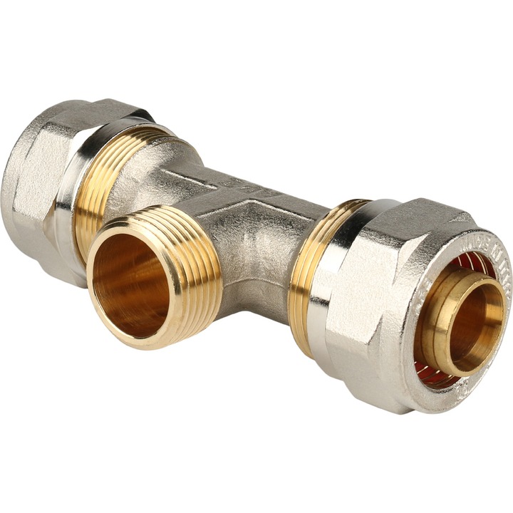 STOUT Тройник-переходник с наружной резьбой 3/4&quot;х26 для металлопластиковых труб винтовой SPM-0002-052630