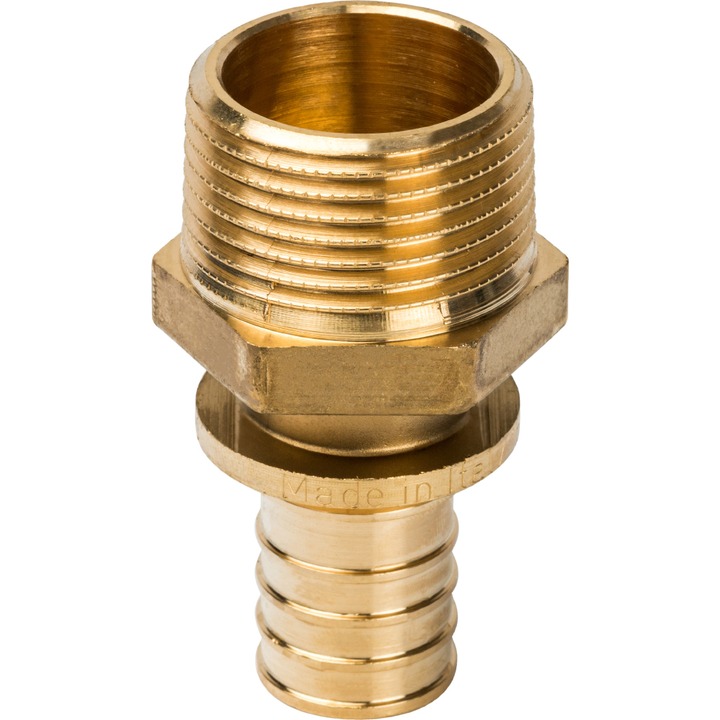 STOUT Переходник с наружной резьбой 25xR 1" для труб из сшитого полиэтилена аксиальный SFA-0014-252520