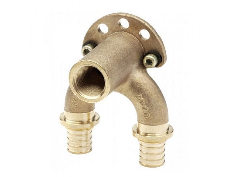 Водорозетка проходная для PE-X бронза Дн 25х1/2" ВР L=47мм короткая RAUTITAN RX+ Rehau 14564211001 Ду 25 мм