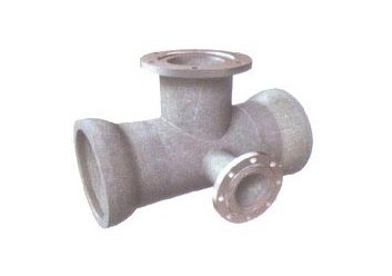 Чугунный тройник раструб-фланец с пожарной подставкой