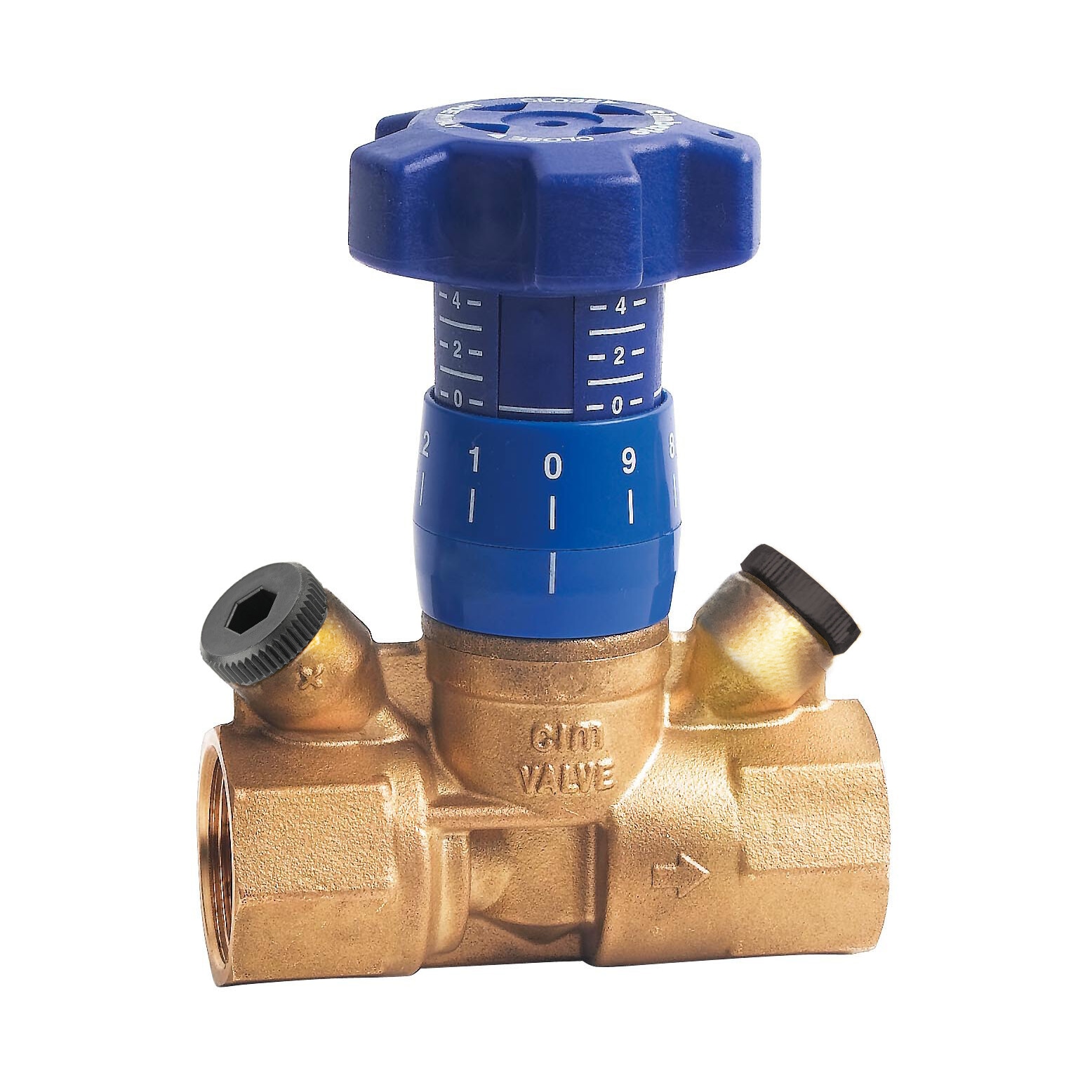 Клапан балансировочный ручной латунь 787R Ду 20 Ру25 ВР Kvs=2.87м3/ч без ниппелей Cimberio CIM 787R 34 022-6810 Ду 20 мм