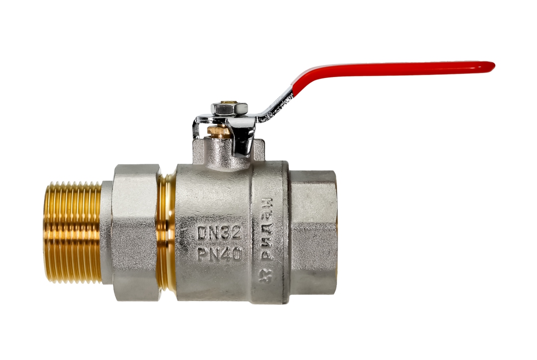 Ридан 065B8306RG — BVR-FR кран шаровой ГОСТ Р 59553 с накидной гайкой и ниппелем, DN32; PN40 Ду 32 (ГОСТ 28338) мм