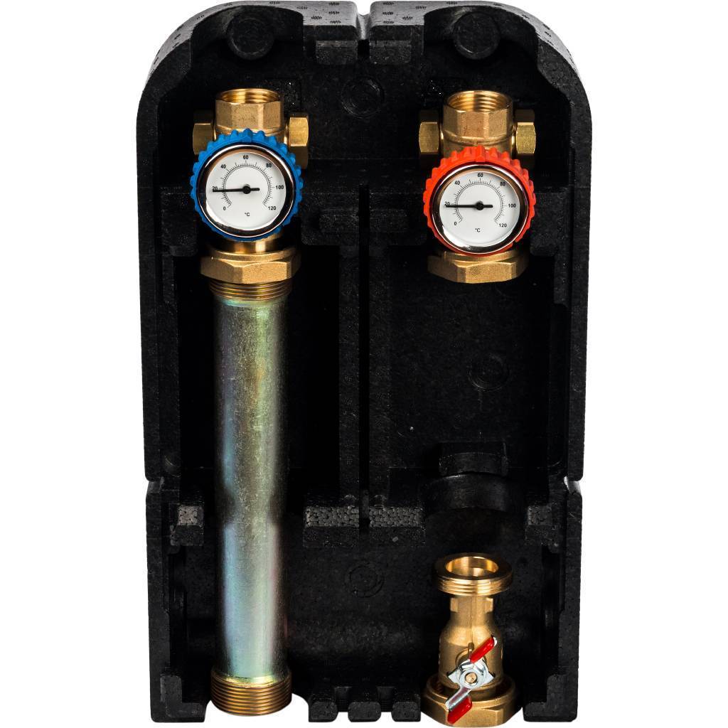 STOUT SDG-0001 Насосная группа с прямым контуром 1" без насоса в теплоизоляции SDG-0001-002501