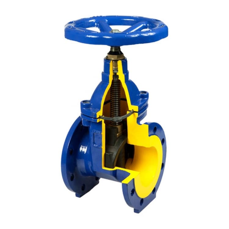 Задвижка чугун 111D аналог 30ч39р МЗВ обрезиненный клин Ду 250 Ру10 до +110 фл Zetkama 111D250B57 Ду 250 мм