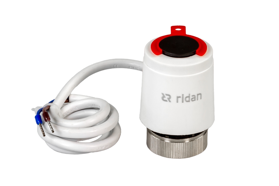 Ридан 082F1600R — Термоэлектрический привод TWA-QR, потребляемая мощность 2 Вт, класс зашиты IP41, совместимость AQT-R DN15-32